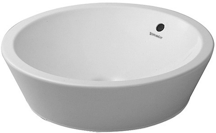 Duravit Starck 1 umywalka 53 cm nablatowa okrągła WonderGliss biała 04475300001