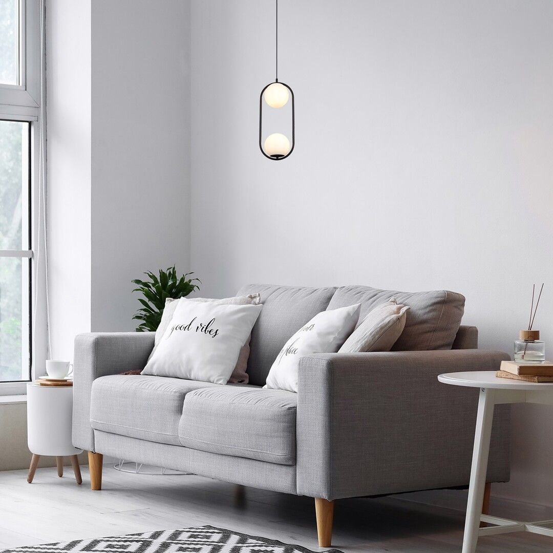 Rabalux Ghita lampa wisząca 2x20 W biała-czarna 72029 - Wysyłka w 24h