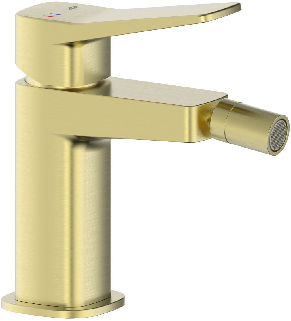 KFA Armatura Malaga bateria bidetowa stojąca złoto szczotkowane 4527-015-31