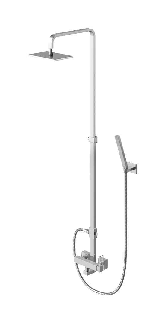 Kohlman Nexen zestaw prysznicowy ścienny z deszczownicą chrom QW276U