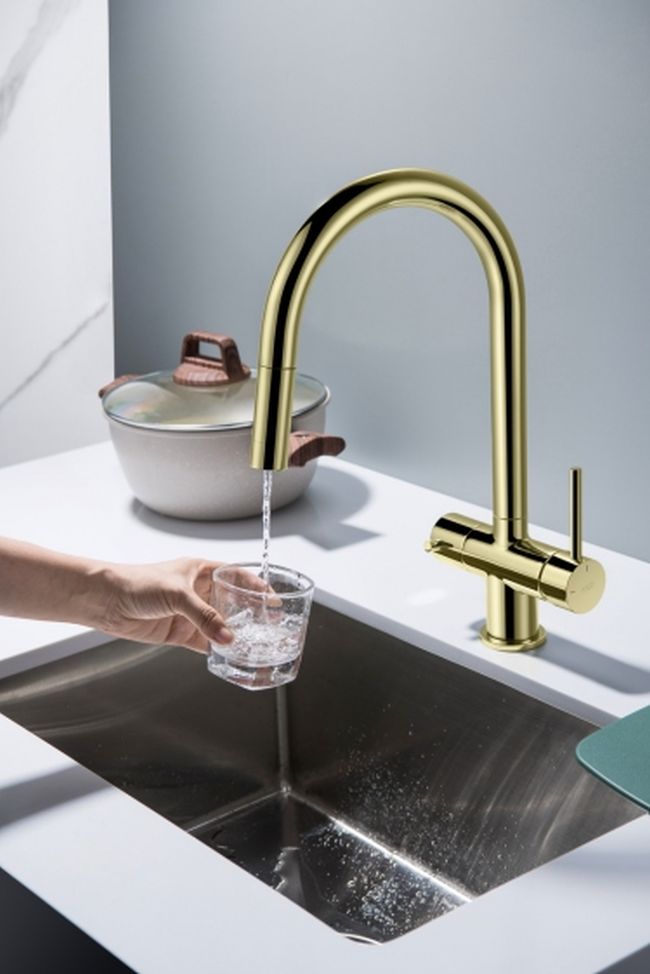 Blue Water Cyrus bateria kuchenna stojąca złota