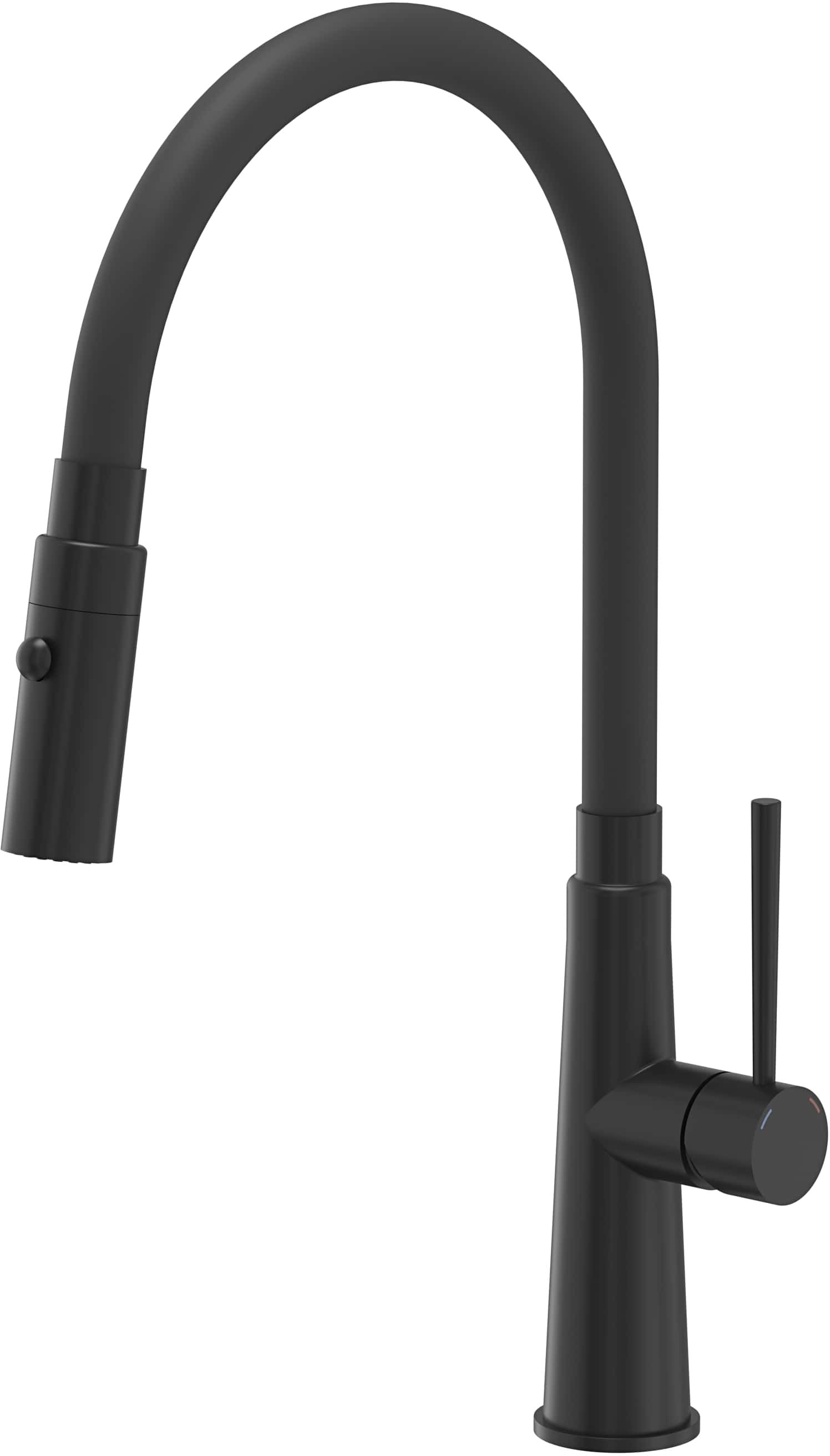 Quadron Gina bateria kuchenna stojąca z elastyczną wylewką pure carbon/czarna 3922505_BLM - Wysyłka w 24h