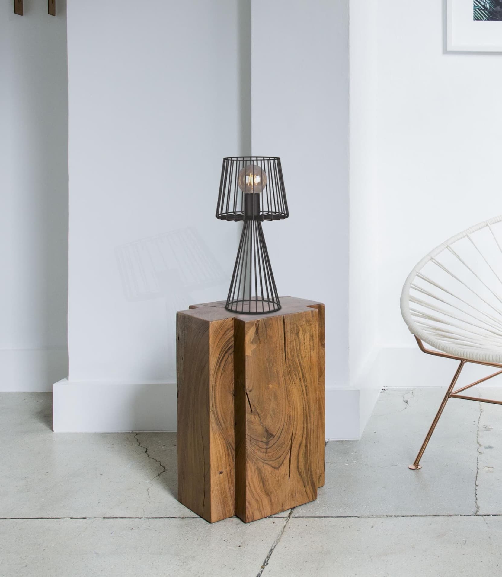 Kaja Soul Black lampa stołowa 1x60W czarna K-4642