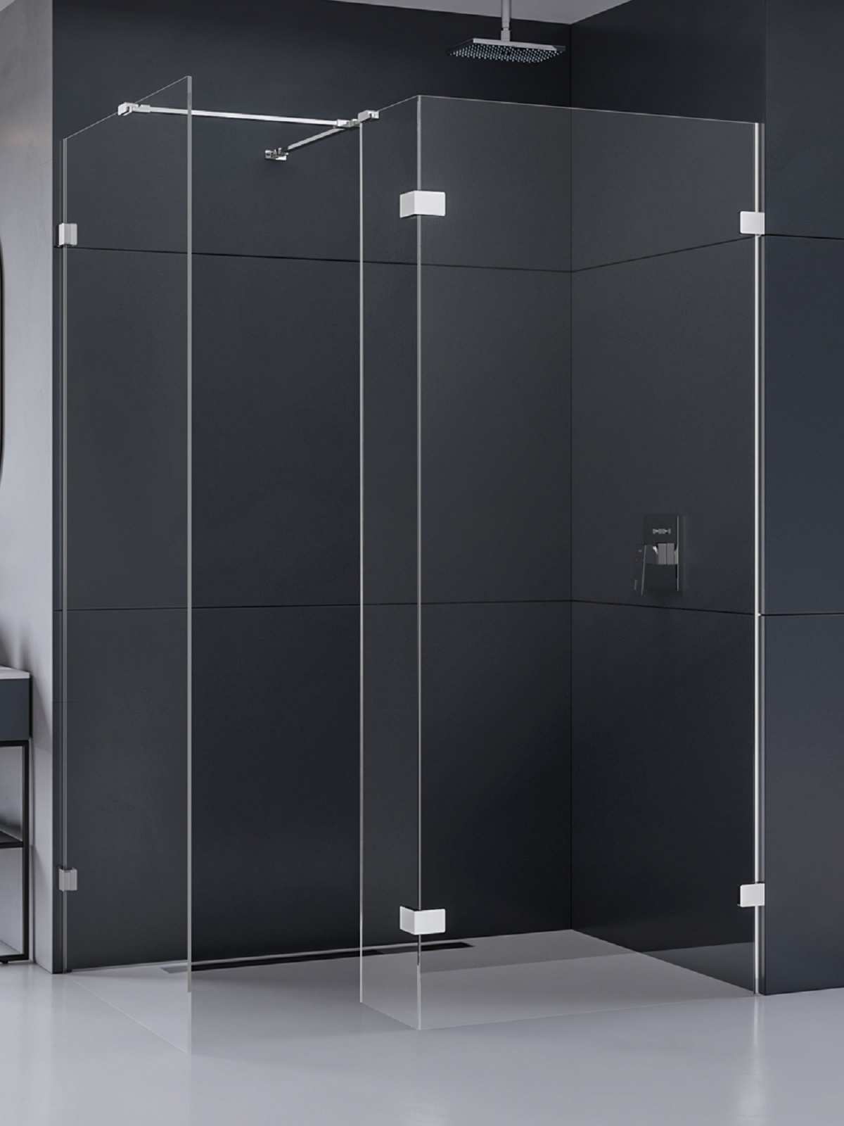 New Trendy Eventa ścianka prysznicowa walk-in 80 cm chrom połysk/szkło przezroczyste EXK-4665