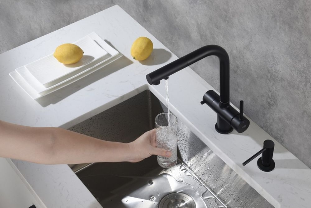 Blue Water Apala bateria kuchenna z filtrem stojąca czarna