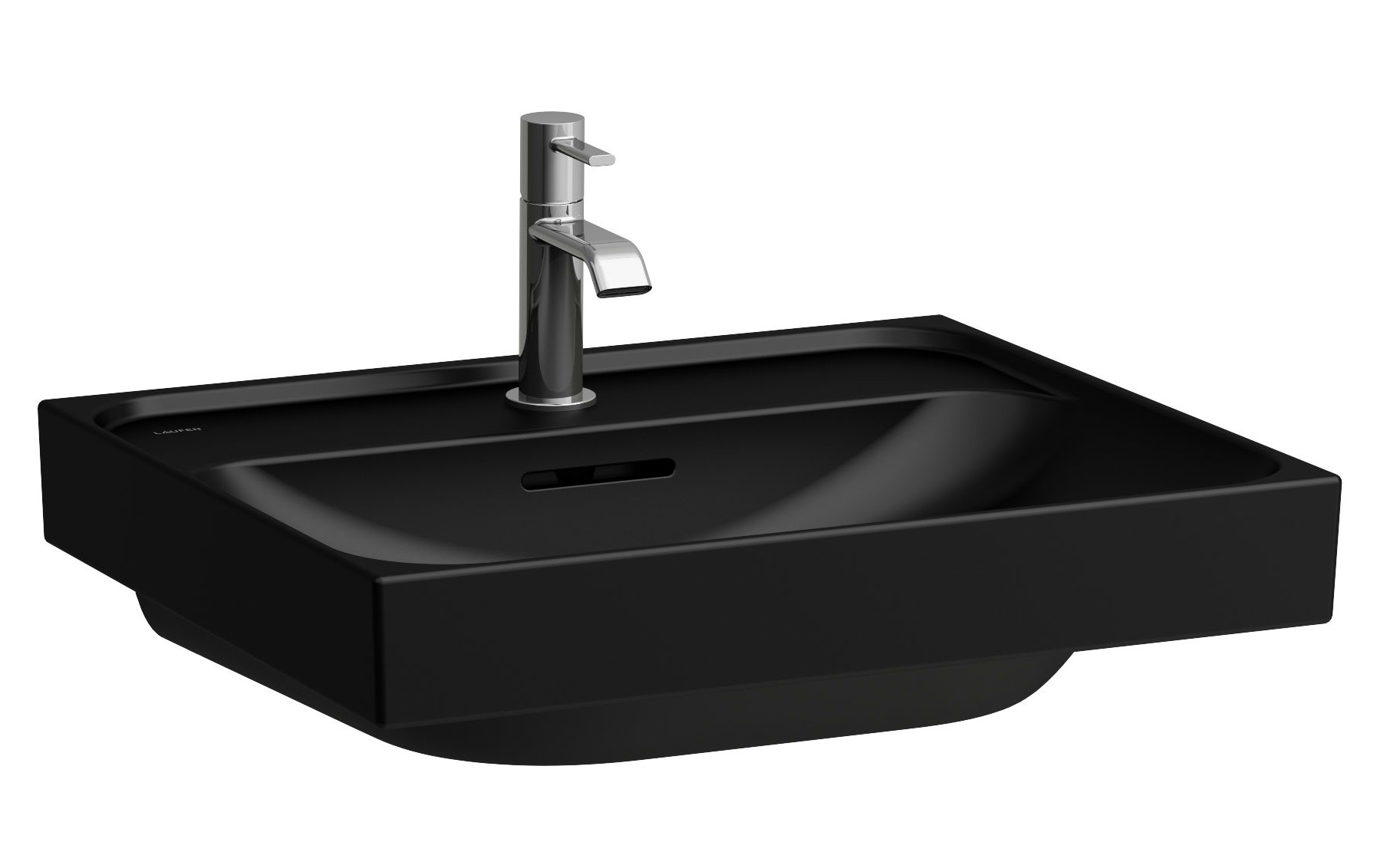 Laufen Meda umywalka 55x46 cm prostokątna ścienna-meblowa czarny mat H8101127161091