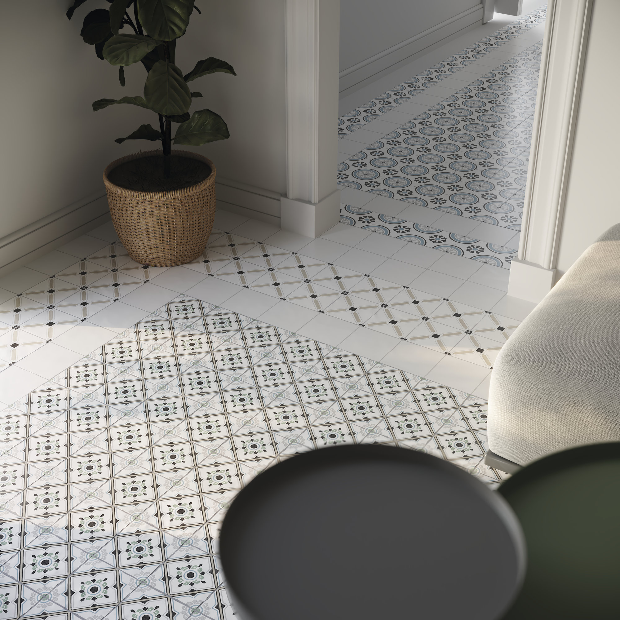 Peronda Harmony Tanger Sand Bloom płytka ścienno-podłogowa 12,3x12,3 cm