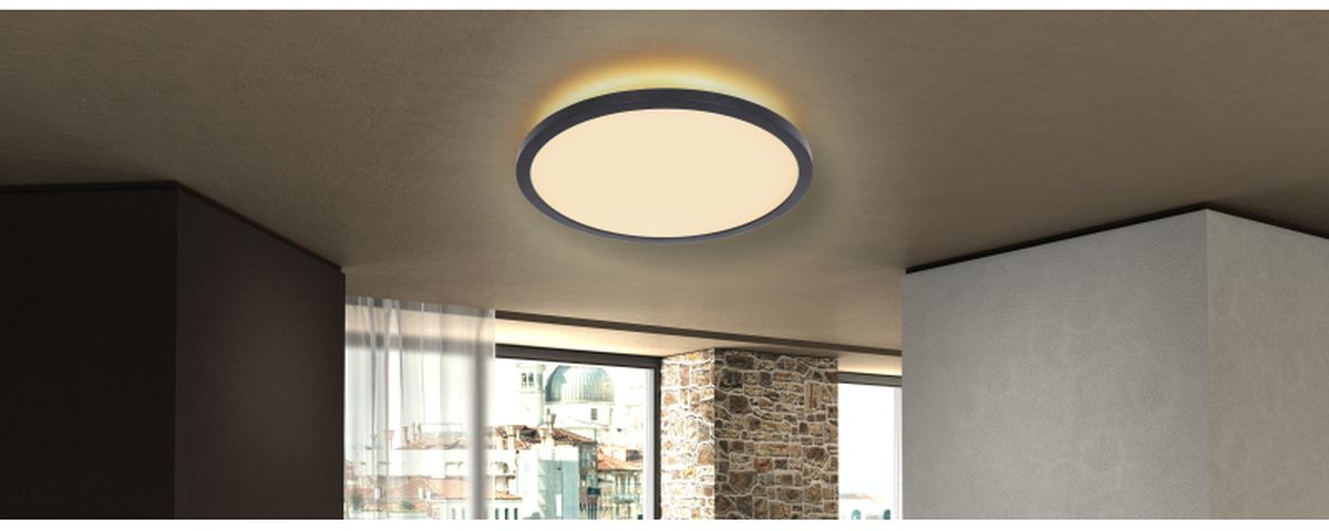 Globo Lighting Sapana plafon 1x18W LED czarny/satynowy 41562-18B - Wysyłka w 24h