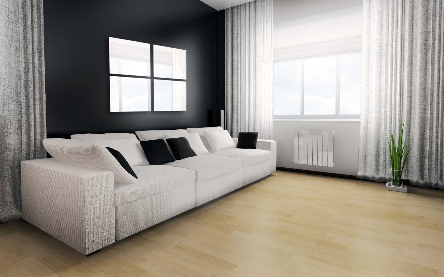 BD Art zestaw luster do przyklejania 40x40 cm 4-pak 301120000040