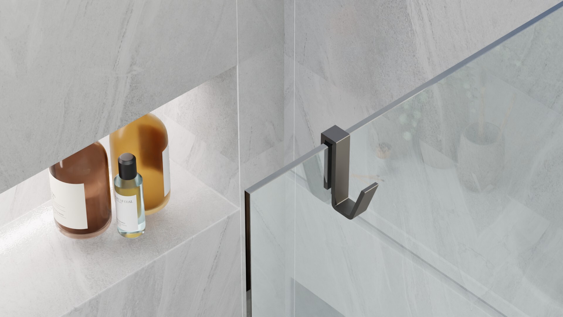 Excellent Ortigo wieszak na ręcznik czarny KAEX.5095BL