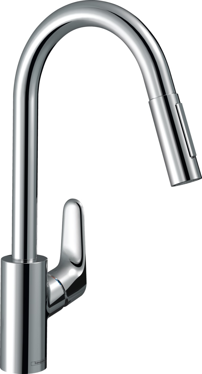 Hansgrohe Focus M41 bateria kuchenna stojąca z wyciąganą wylewką chrom 73880000