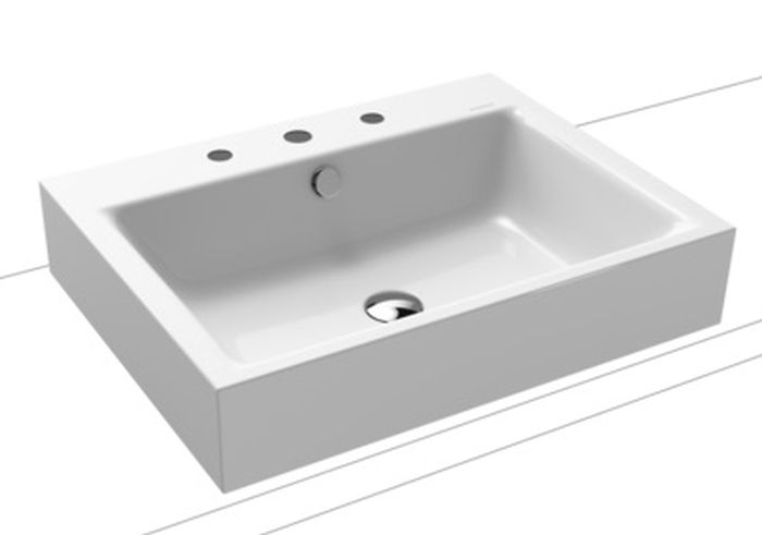 Kaldewei Puro umywalka 60x46 cm nablatowa prostokątna model 3157 biała 900706033001