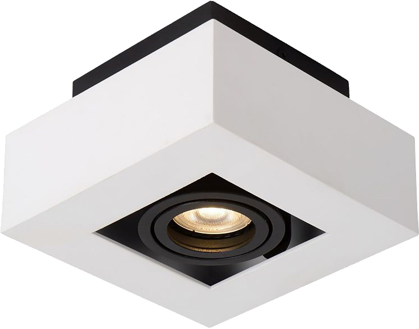 Italux Casemiro lampa podsufitowa 1x50 W biała-czarna IT8001S1-WH/BK