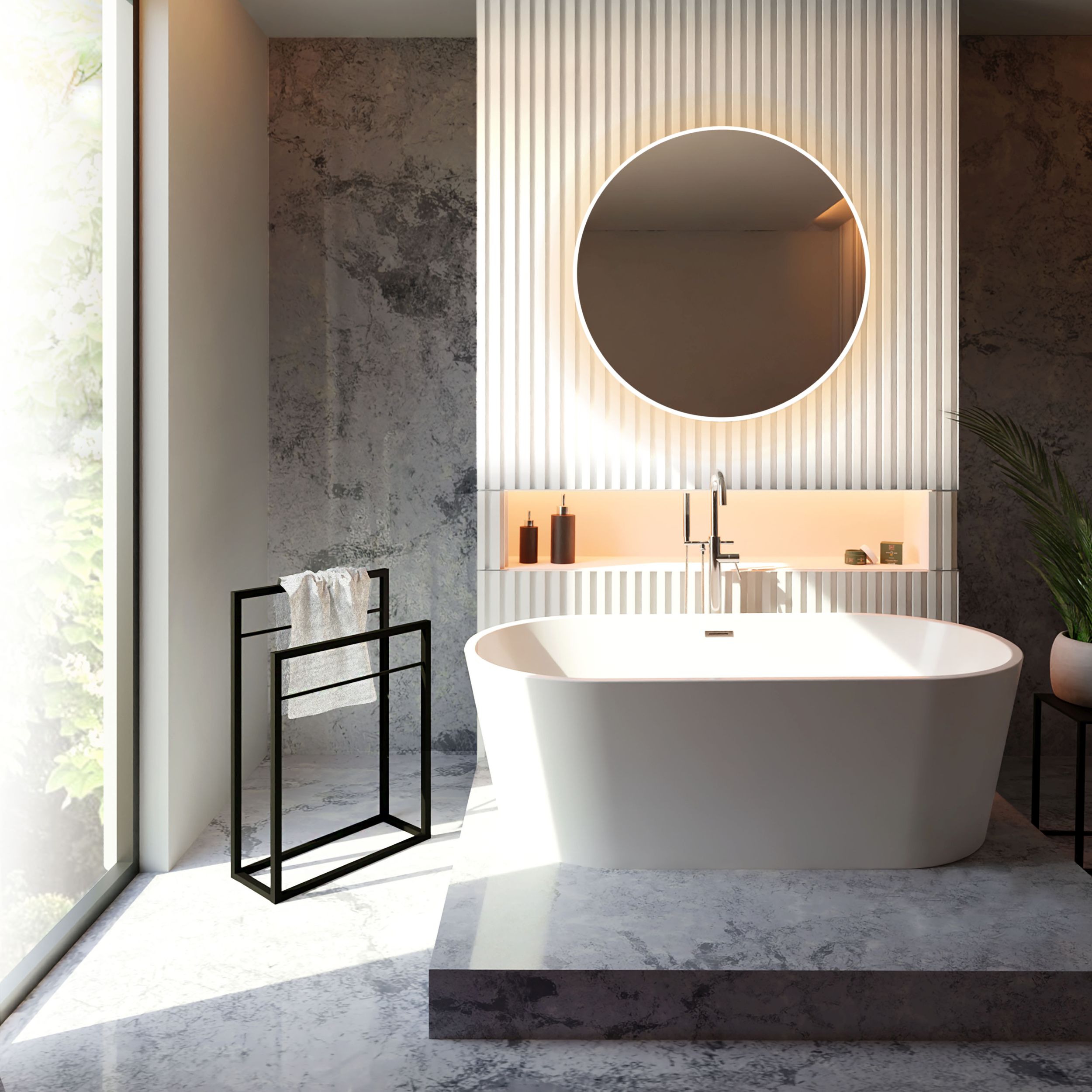 Baltica Design Frode wieszak na ręczniki 50 cm stojący czarny