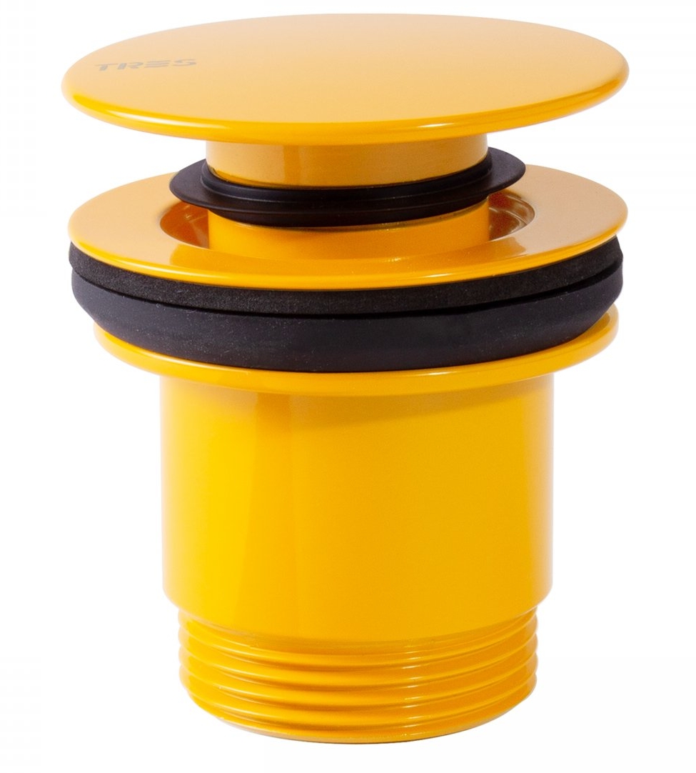 Tres korek do umywalki click-clack bursztynowy 24284001AM