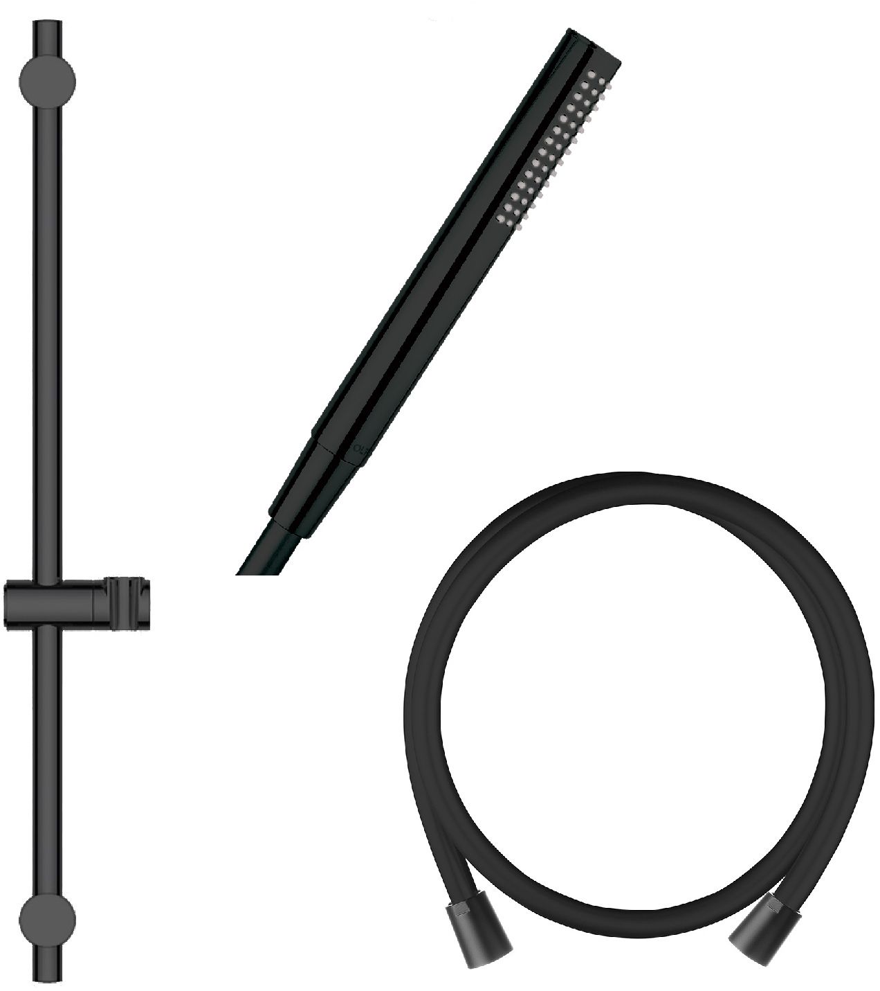 Oltens Alling zestaw prysznicowy ścienny czarny mat 36002300 - Wysyłka w 24h