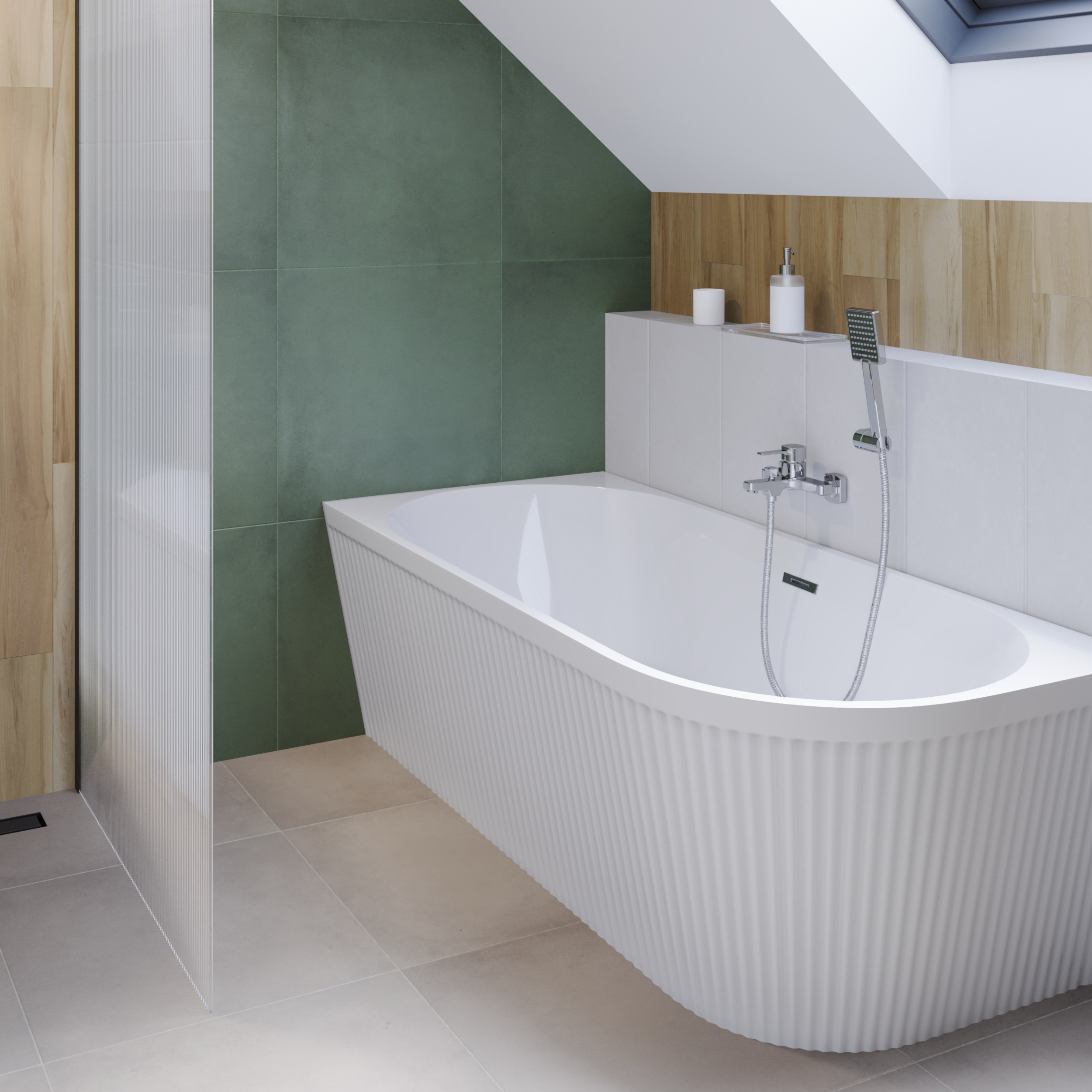 Invena Glamour wanna narożna 170x80 cm owalna biała AN-02-11L - Wysyłka w 24h