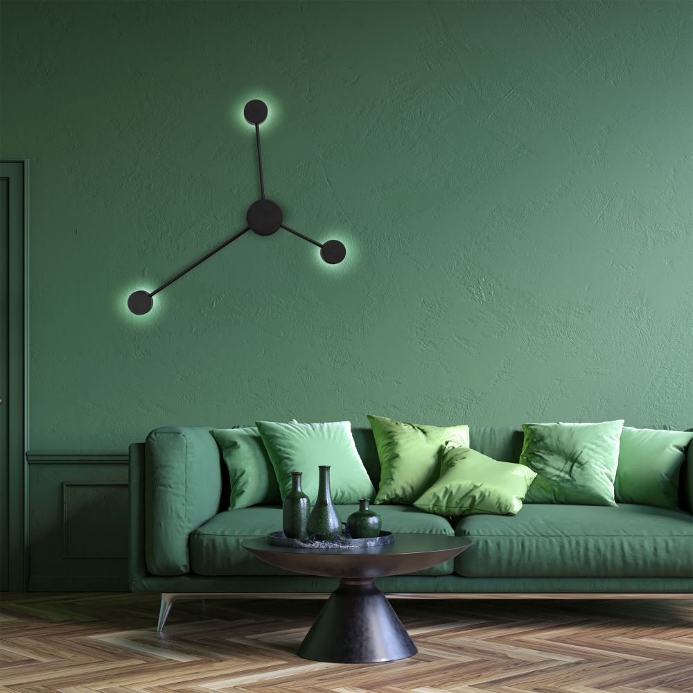 TK Lighting Avia Black kinkiet 3x10W czarny 6809 - Wysyłka w 24h