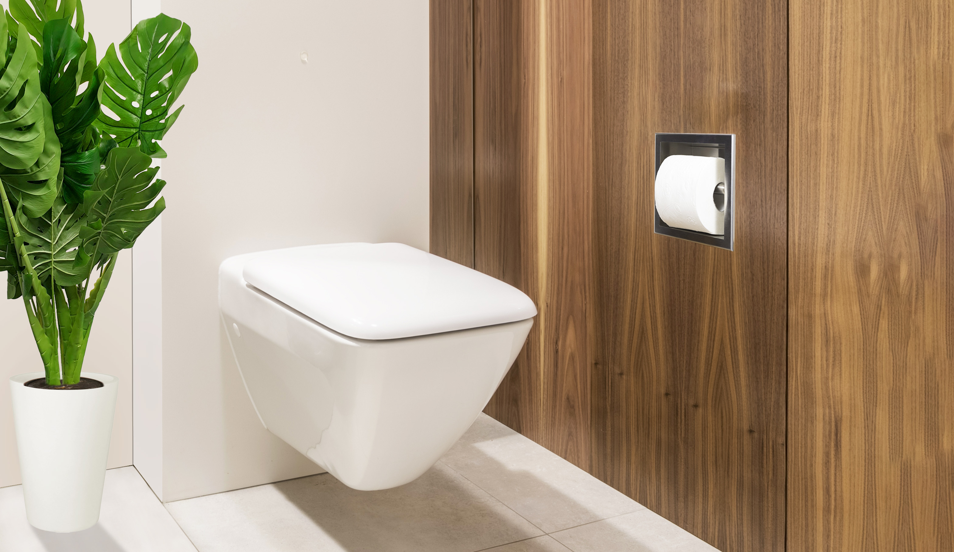 Balneo Wall-Box Paper 1 White uchwyt na papier toaletowy wnękowy biały PB-WH1 - Wysyłka w 24h