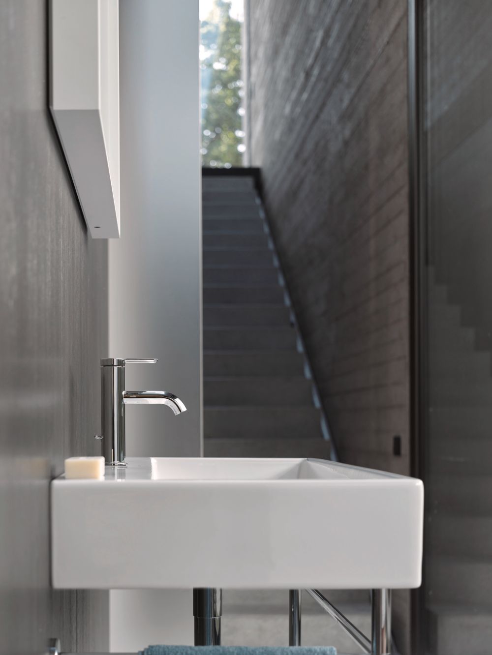 Duravit C.1 bateria umywalkowa stojąca M chrom C11020002010