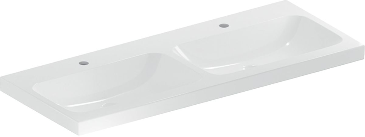 Geberit iCon Light umywalka 120x48 cm podwójna prostokątna KeraTect biała 501.838.00.6