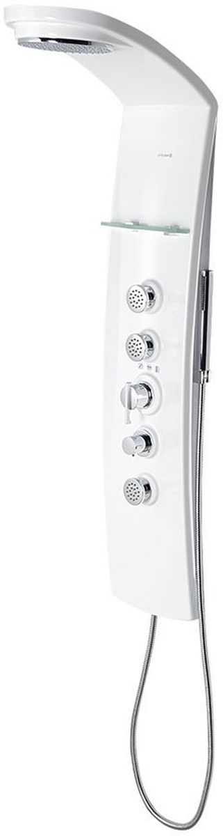 Polysan Luk panel prysznicowy ścienny termostatyczny narożny biały 80325