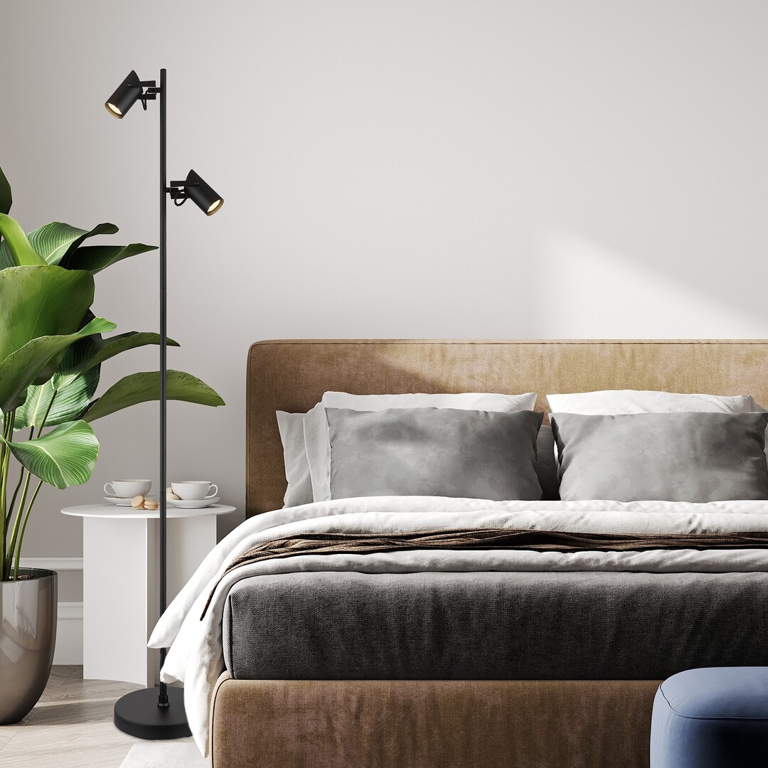 Rabalux Maximilian lampa stojąca 2x25 W czarna 73046 - Wysyłka w 24h