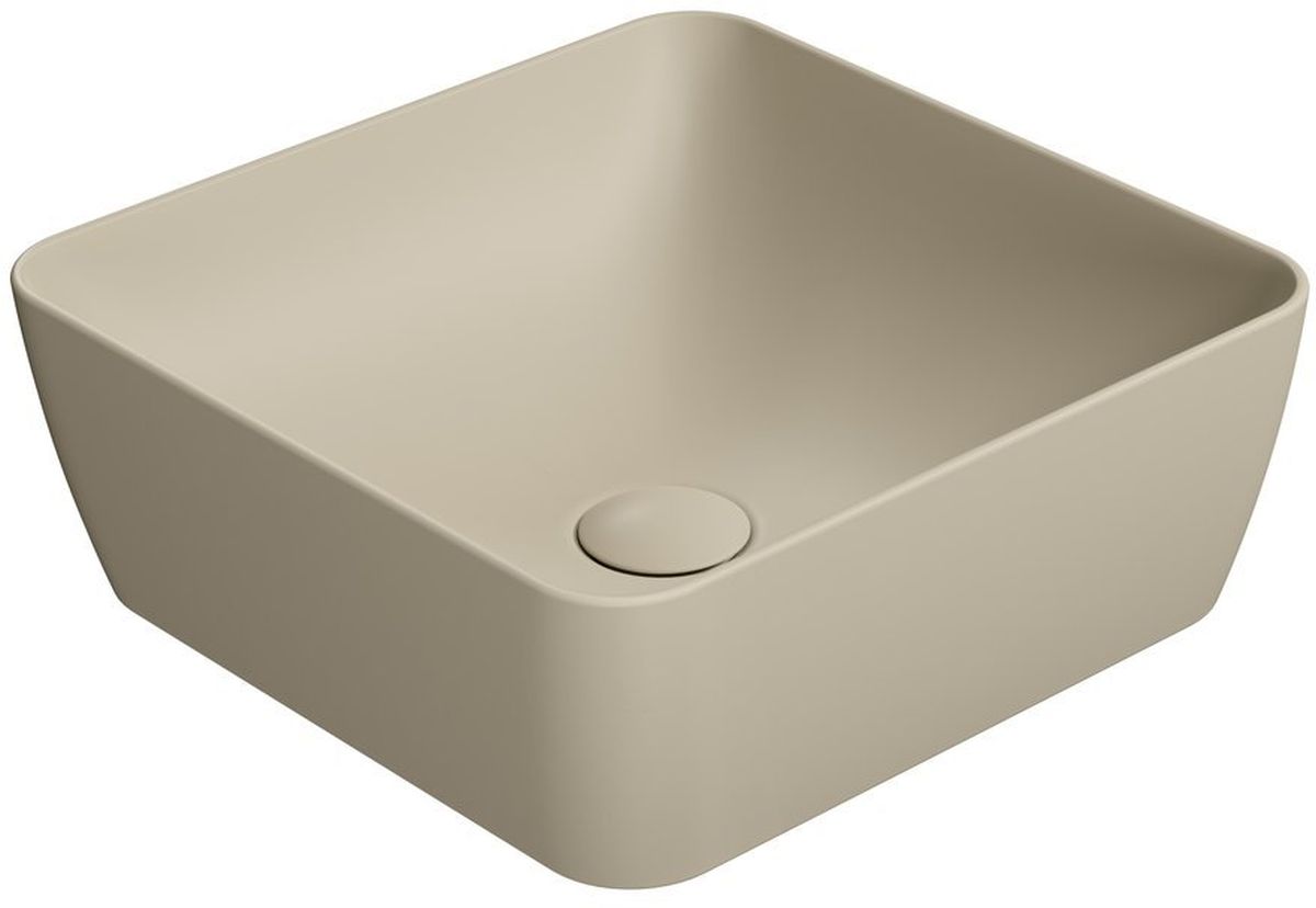 GSI Sand umywalka 38 cm nablatowa kwadratowa creta mat 903808