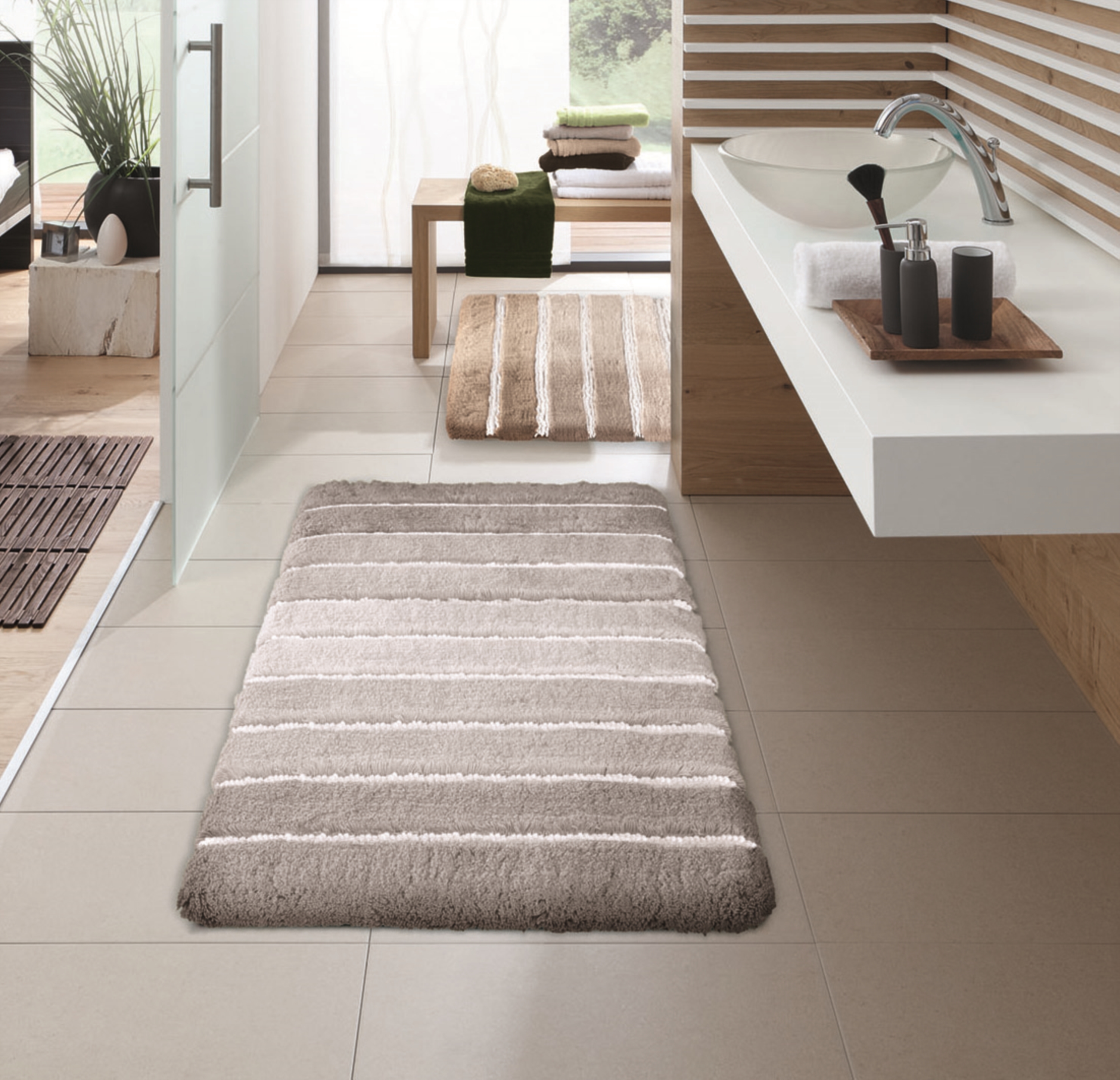 Kleine Wolke Phoenix dywanik łazienkowy 100x60 cm bawełna/polester silver szary 4045146360 - Wysyłka w 24h