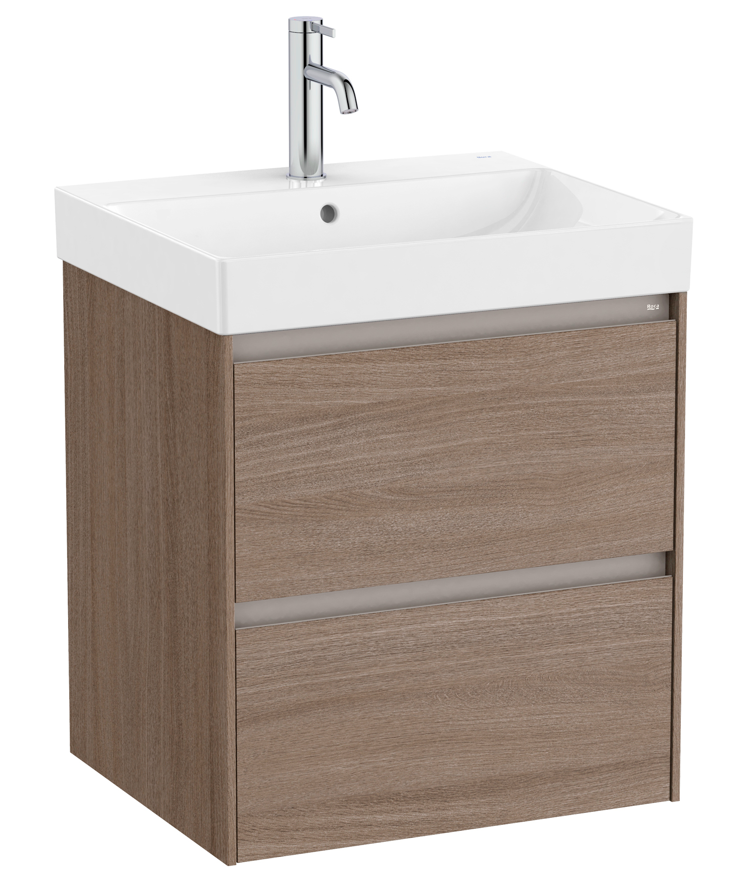 Roca Ona Unik umywalka z szafką 55 cm ciemny wiąz A851687511