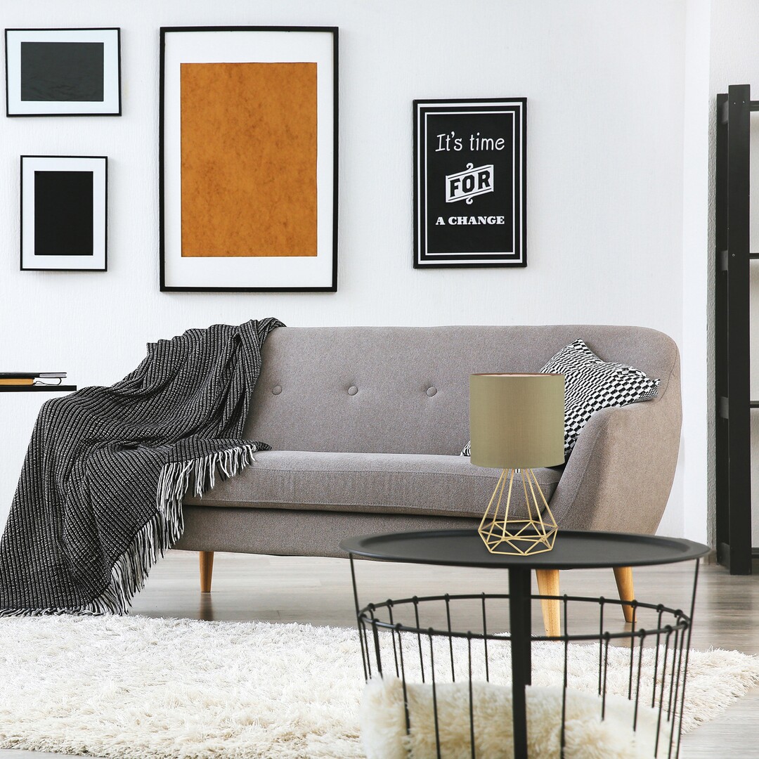 Rabalux Kinga lampa stołowa 1x40W złoty/brązowy 3017