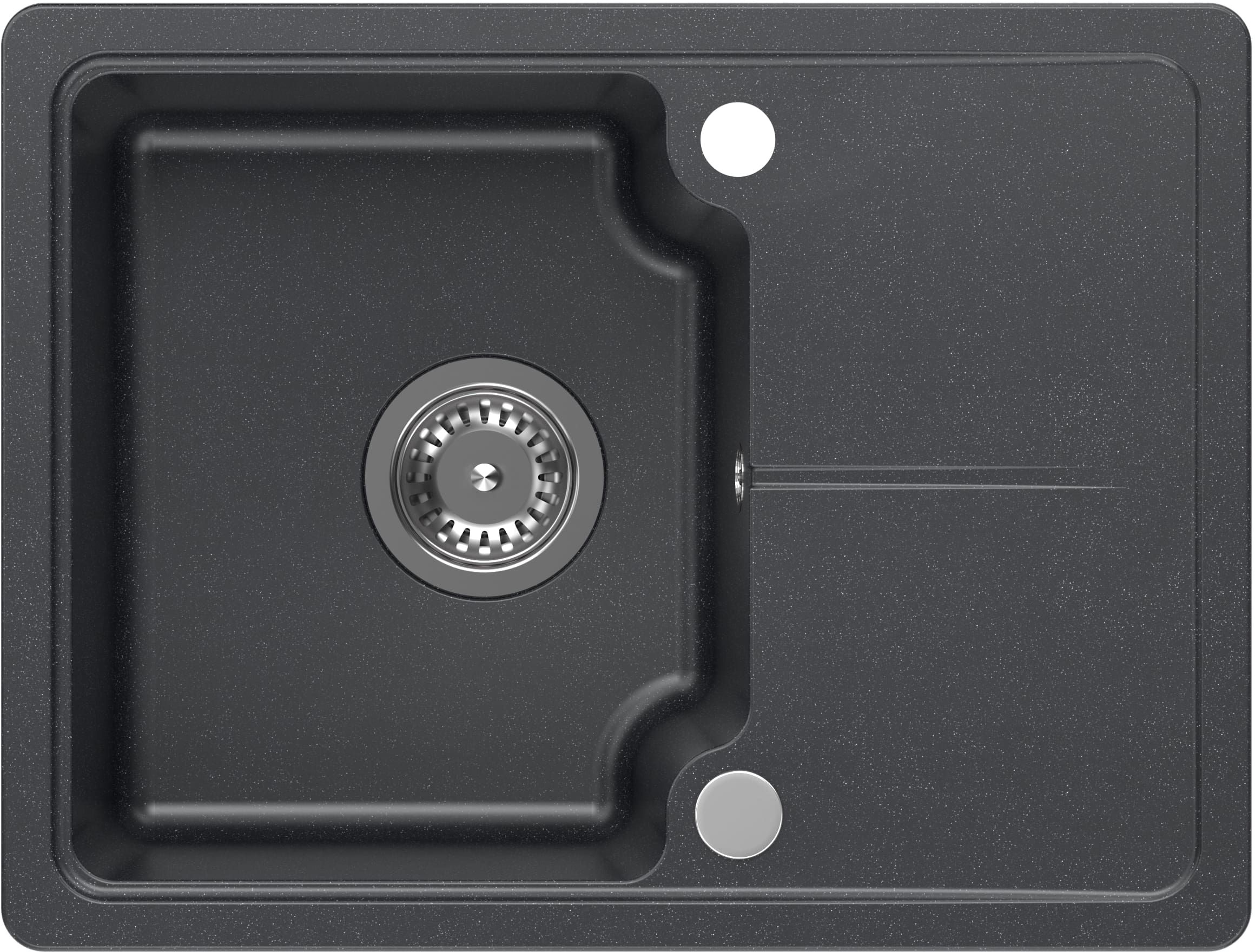 Quadron Baby Johnny zlewozmywak GraniteQ 58x44 cm czarny HCQBJ5844CZK