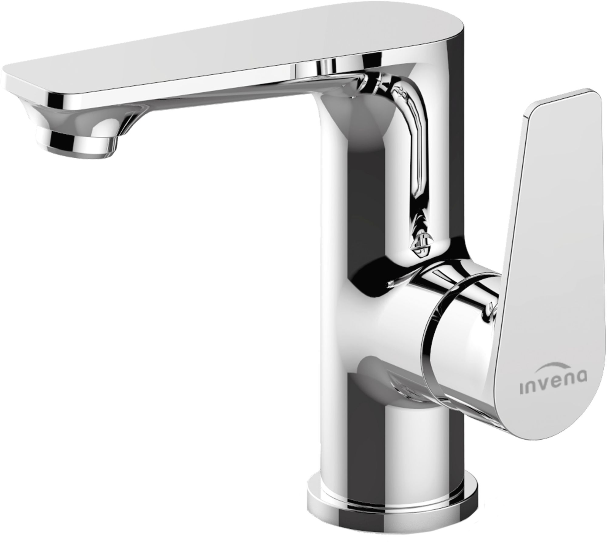 Invena Dokos bateria umywalkowa stojąca chrom BU-19-0B1