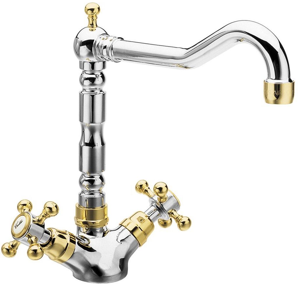 Sapho Antea bateria kuchenna stojąca chrom/złoty 3122