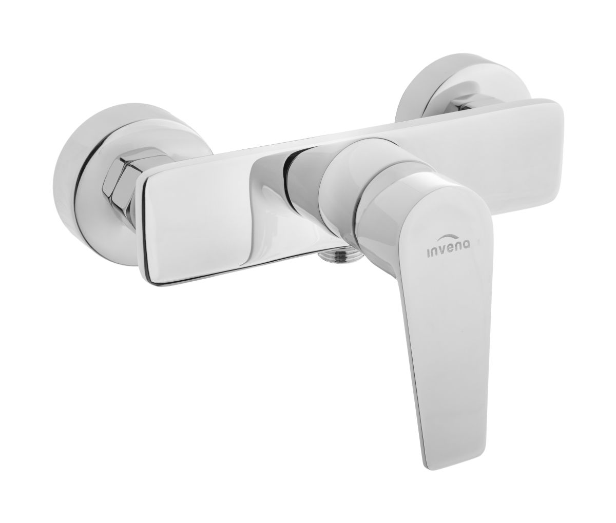 Invena Dokos bateria prysznicowa ścienna biała/chrom BN-19-002