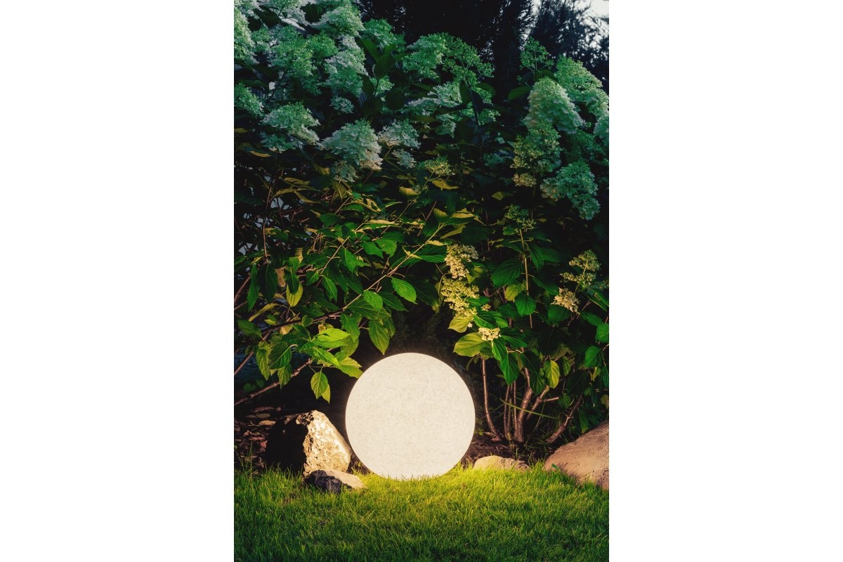 GTV Marmo lampa stojąca zewnętrzna 1x20 W biała-szara OS-MARMO28-00