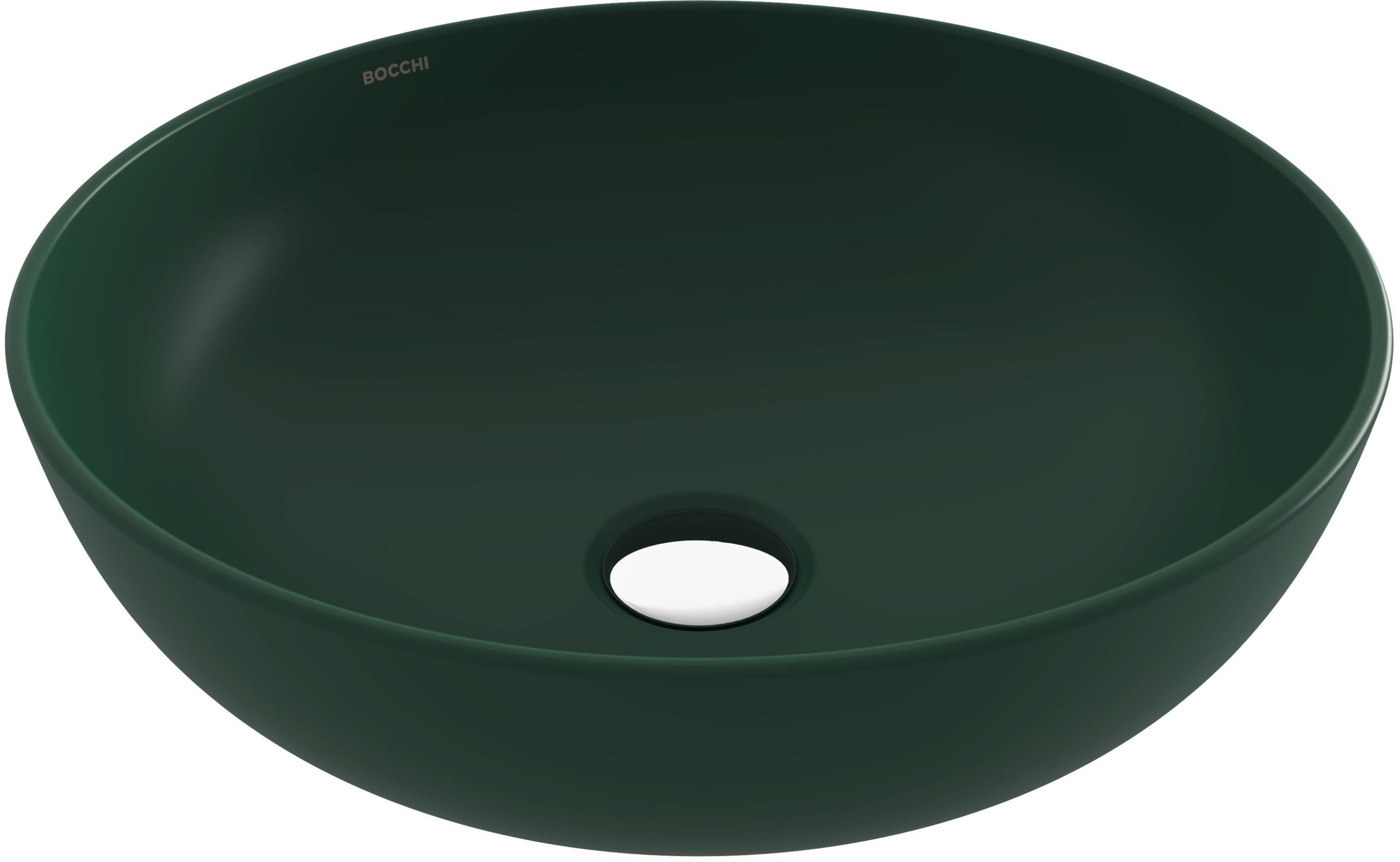 Bocchi Sottile Slim Line umywalka 38 cm nablatowa okrągła Clean Plus+ zielony mat 1494-027-0125 - Wysyłka w 24h