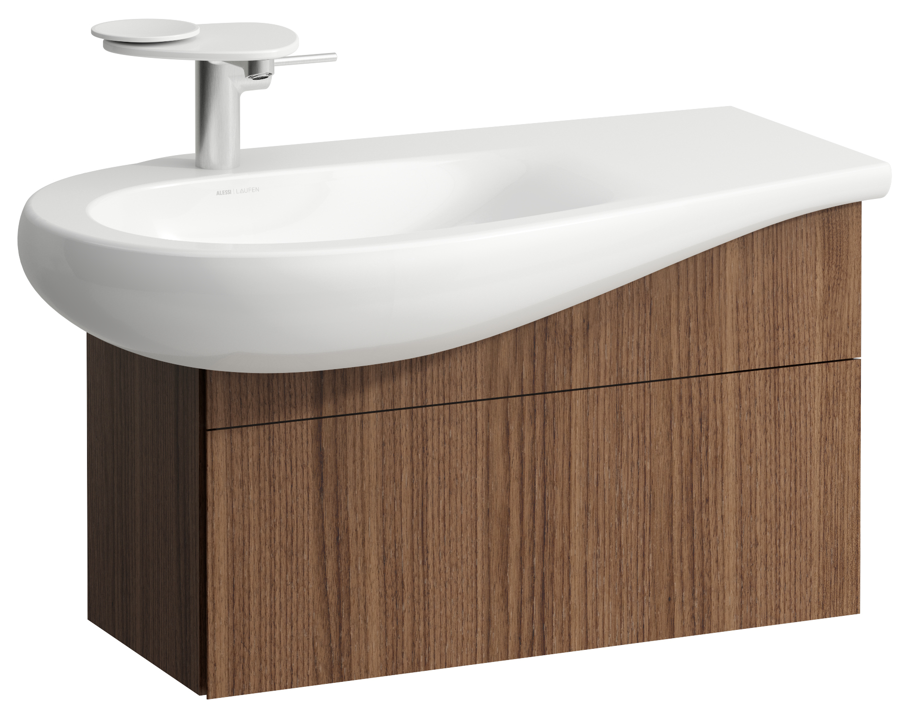 Laufen Il Bagno Alessi szafka 73 cm podumywalkowa wisząca lewa noce canaletto H4304010976301