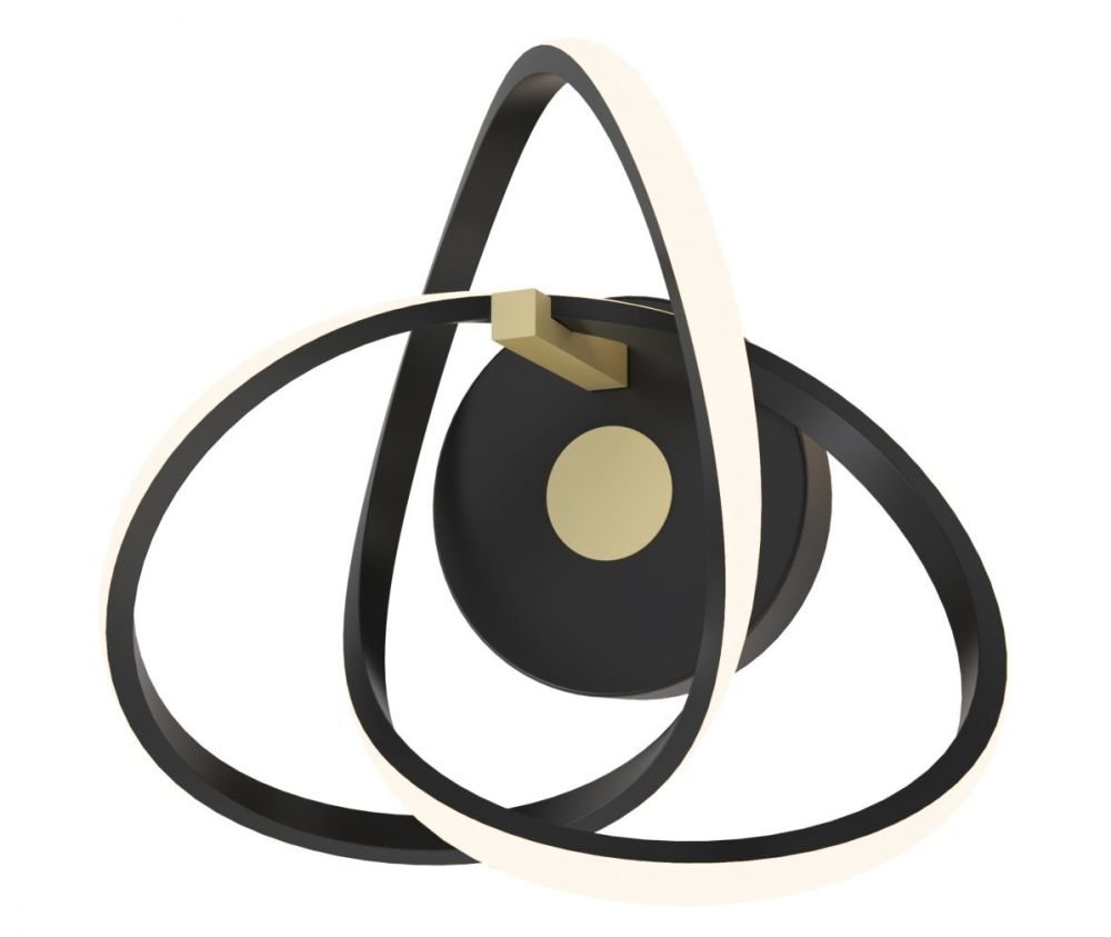 Zuma Line Indigo kinkiet 1x14W LED czarny/złoty MB9717-1-3BGN