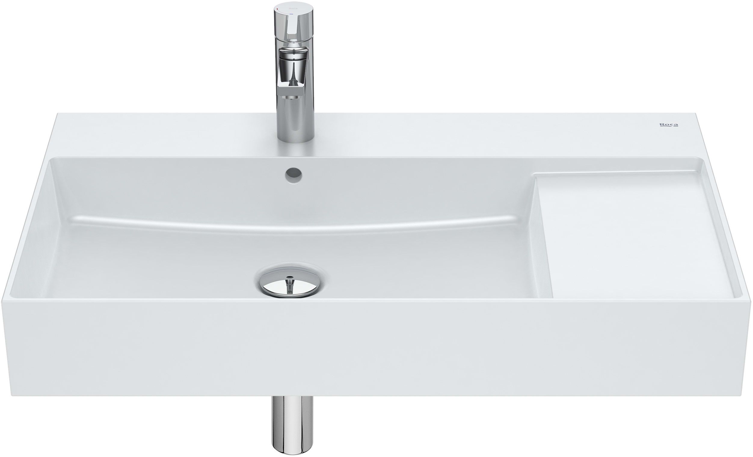 Roca Inspira umywalka 80x49 cm prostokątna ścienna perłowa A32752B630