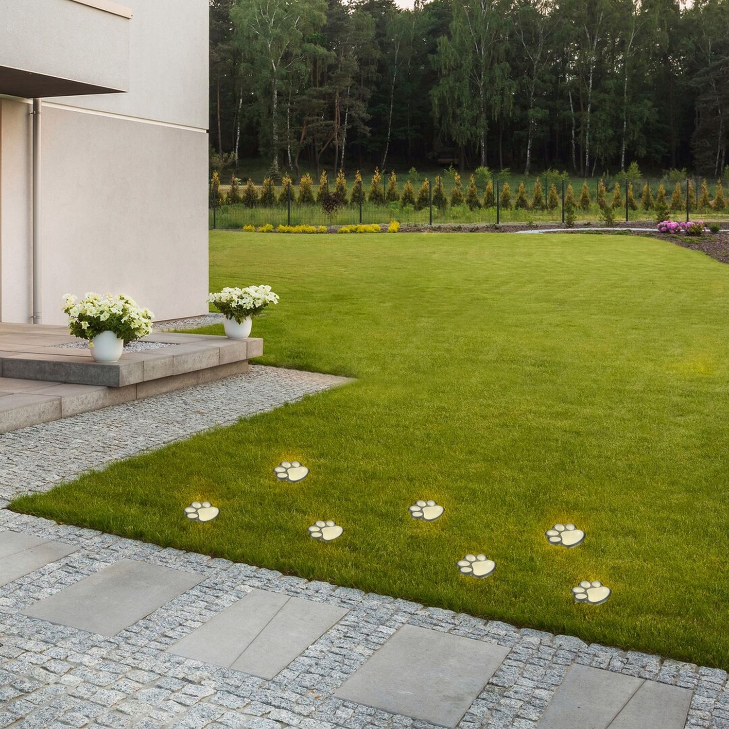 Rabalux Wigry lampa gruntowa 4x06W solarna czarny/biały 77001