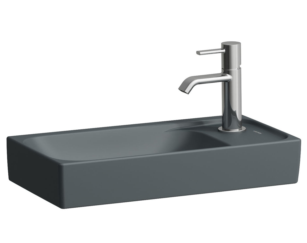 Laufen Meda umywalka 46x23,5 cm prostokątna ścienna-meblowa grafit mat H8151137581141