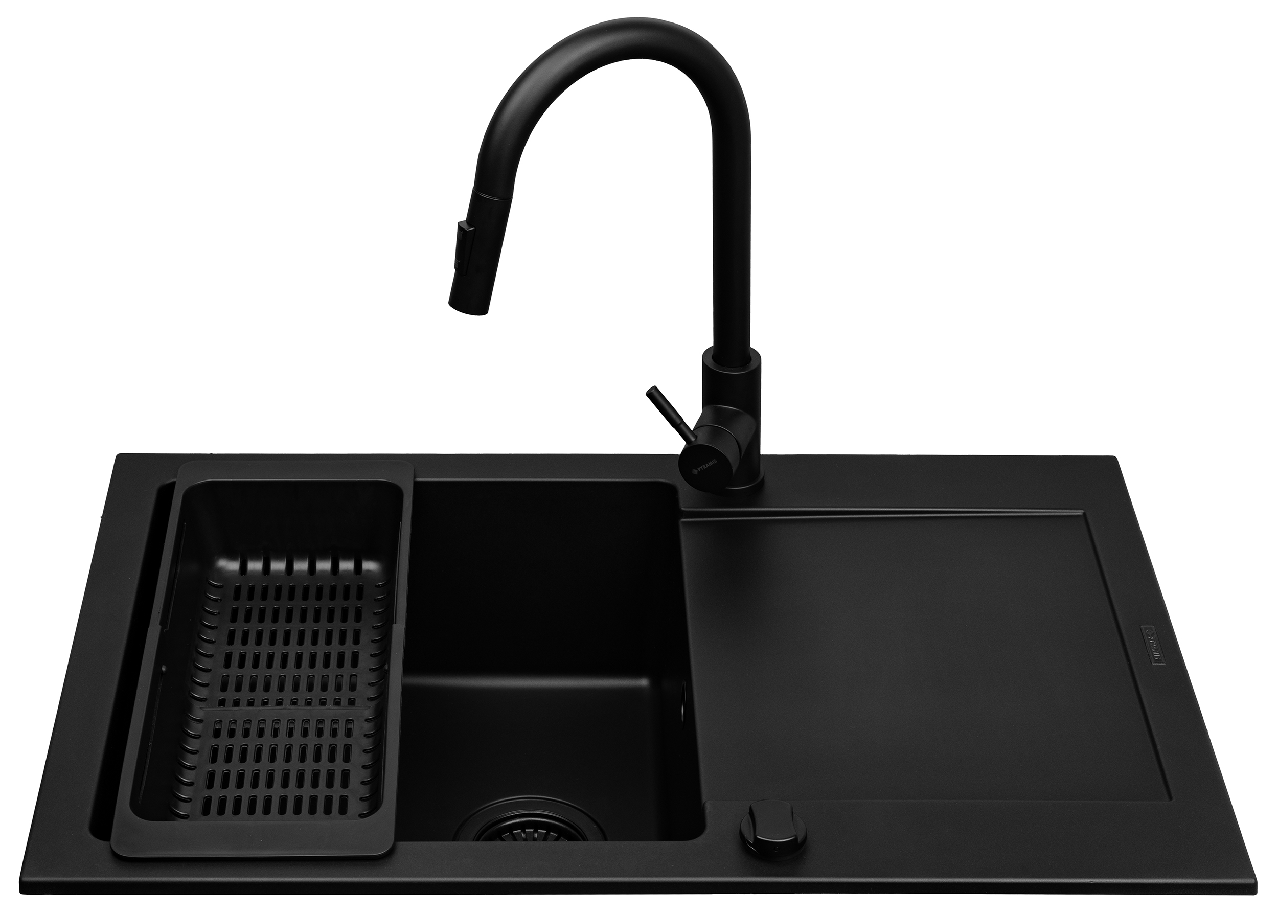 Pyramis Mido Black Edition zlewozmywak z baterią Idea czarny 070176502BE