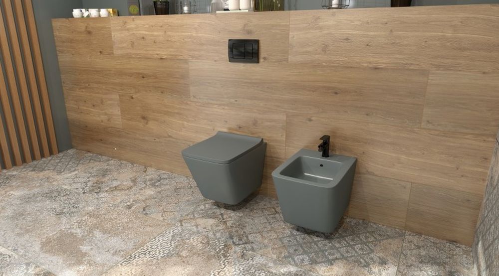 LaVita Lago Grey bidet wiszący szary mat