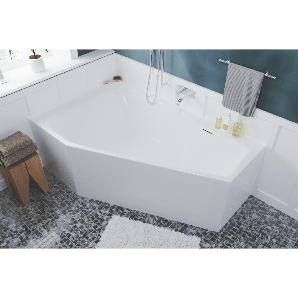 Riho Rethink Space Plug&Play wanna narożna 180x110 cm prawa biały błyszczący B115005005