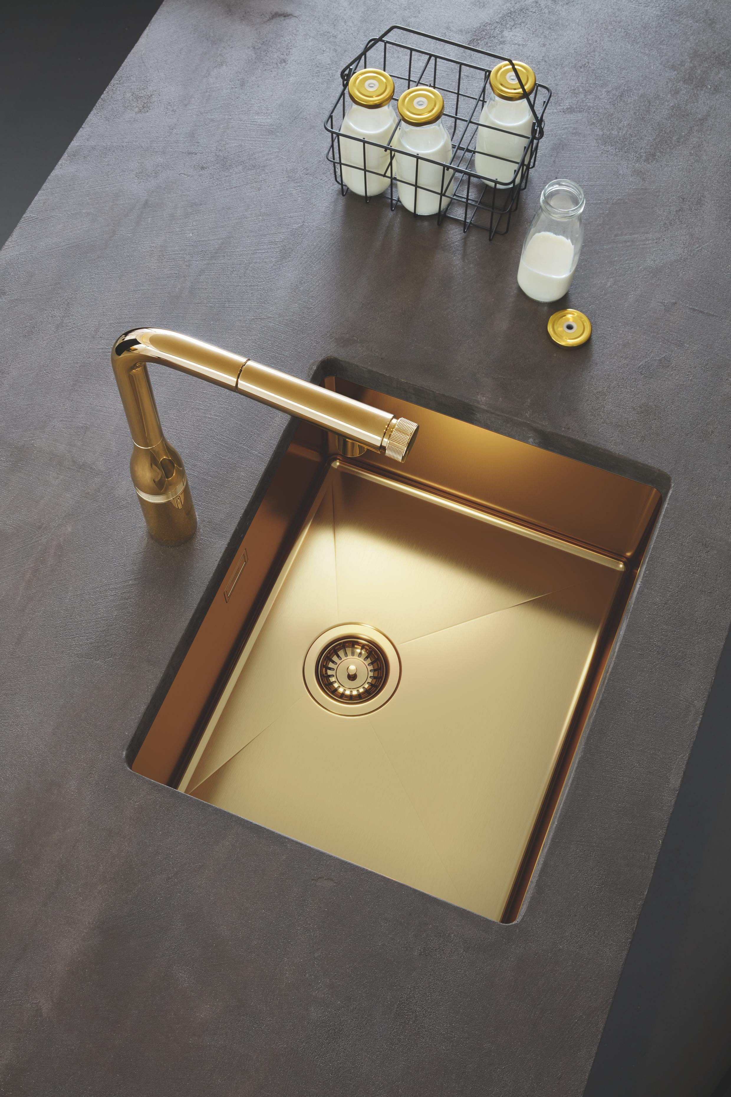 Grohe Essence bateria kuchenna stojąca Cool Sunrise 31615GL0