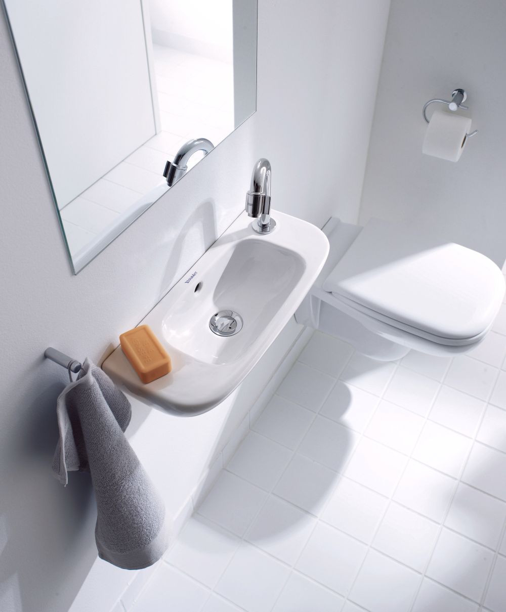 Duravit D-Code umywalka 50x22 cm ścienna półokrągła biała 07065000082 - Wysyłka w 24h