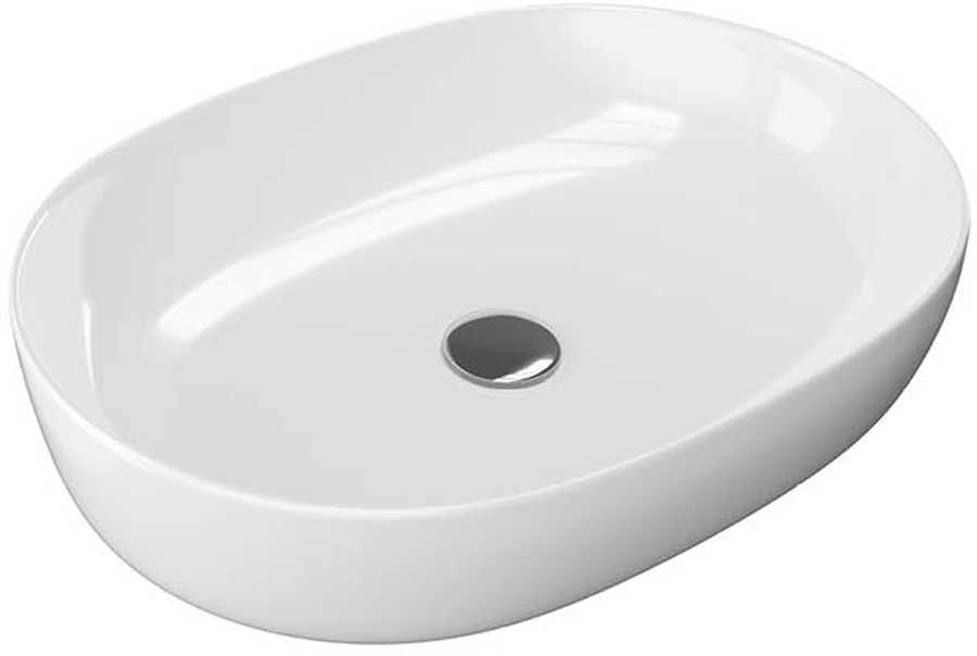 Actima Jima umywalka 61x41 cm nablatowa owalna biała CEAC.2001.615.WH