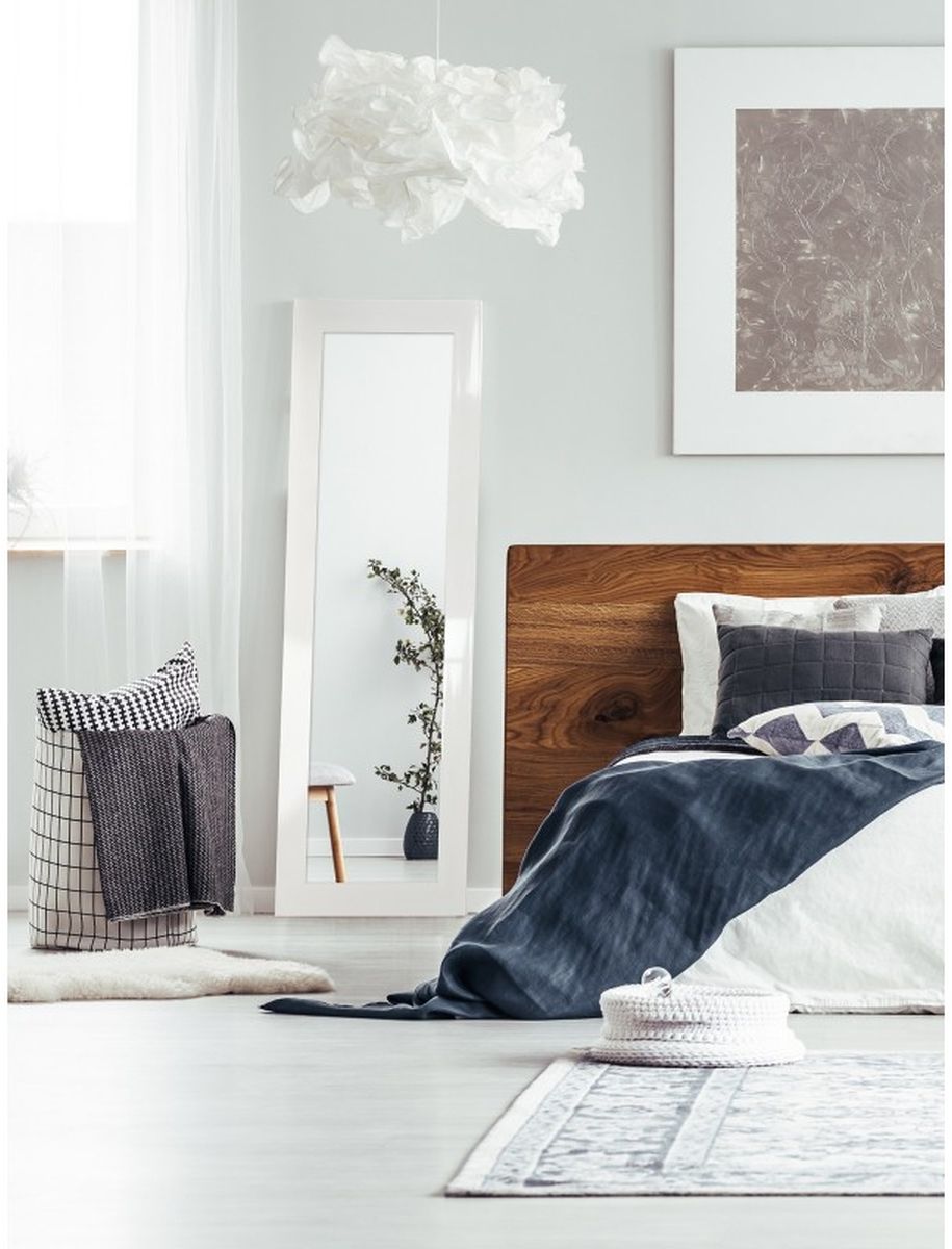 Ars Longa Simple lustro 143x53 cm prostokątne biały połysk SIMPLE40130-B