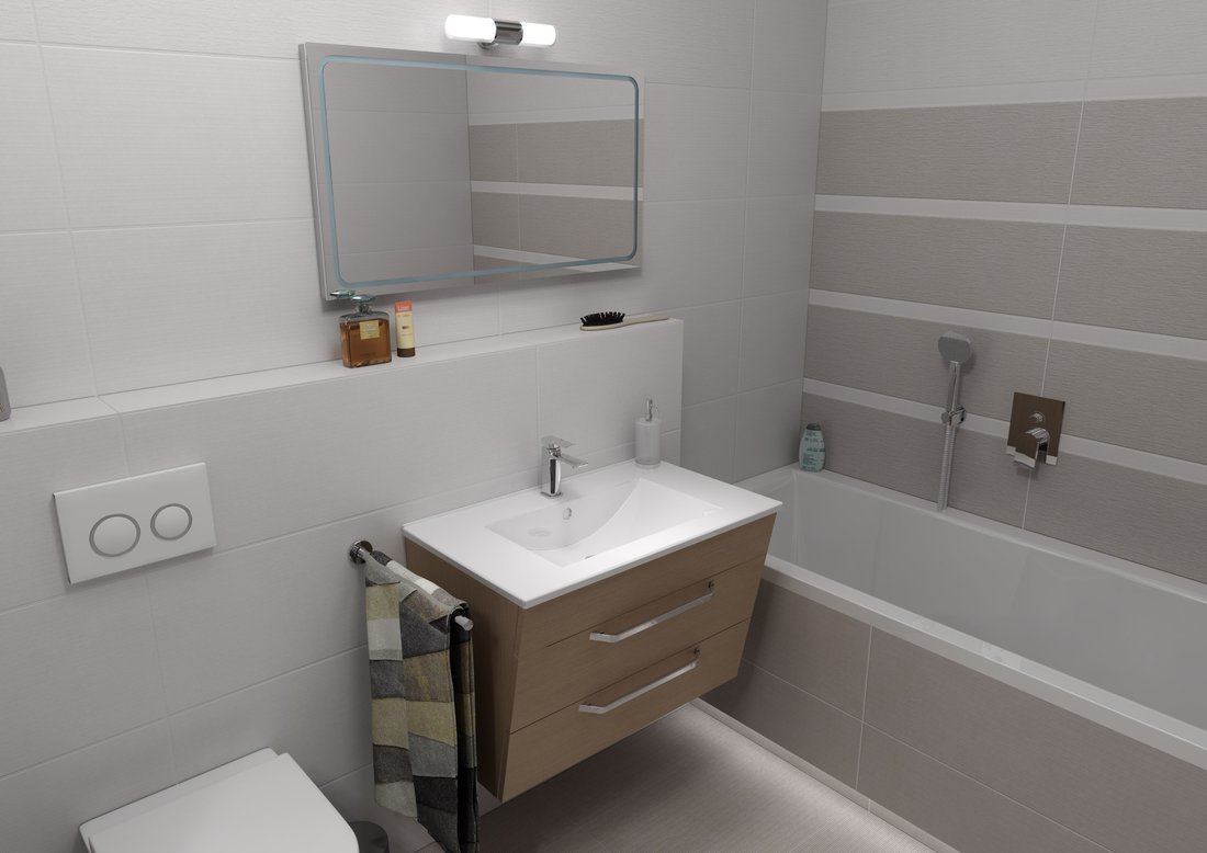 Sapho Slim umywalka 60x46 cm meblowa prostokątna biała 1601-60